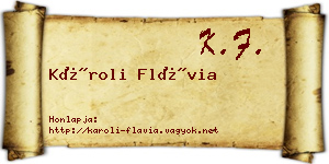 Károli Flávia névjegykártya